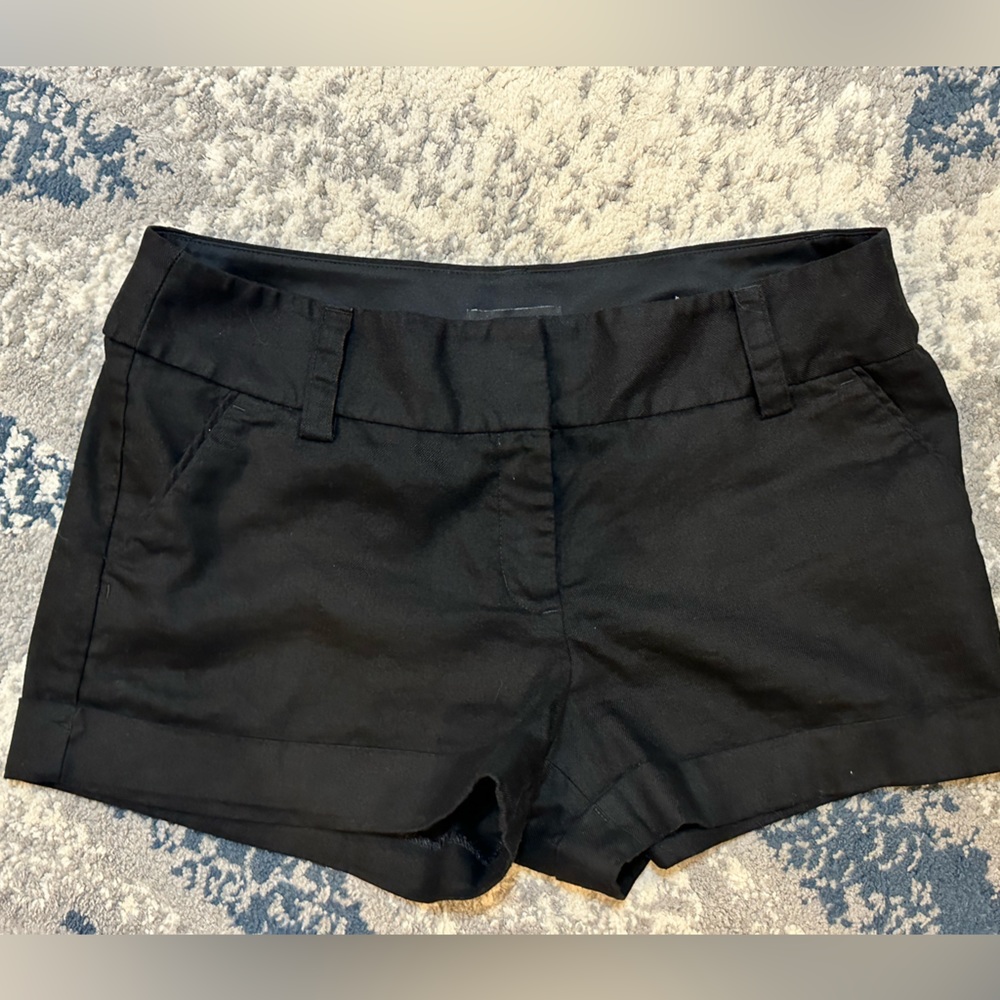Express Midi Mid-rise Black Twill Short Size 10